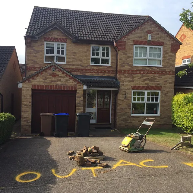 Driveway before